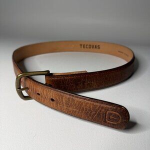 Tecovas Brown Genuine Leather Belt Mens Size 32 Handmade In Mexico